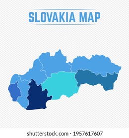 Slovakia Detailed Map With States