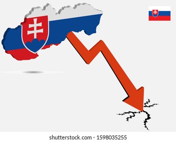Slovakia economic crisis vector illustration Eps 10