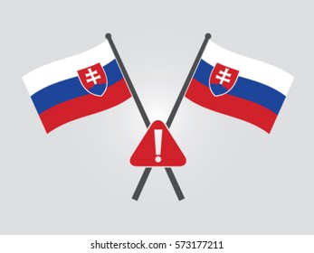 Slovakia Emblem Warning Sign