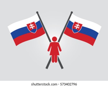 Slovakia Emblem Woman