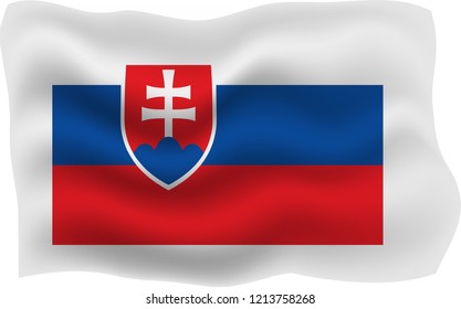 Slovakia flag. Flag of Slovakia. 