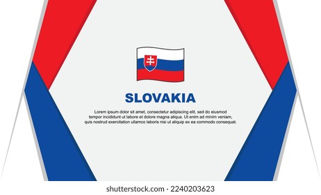 Slovakia Flag Abstract Background Design Template. Slovakia Independence Day Banner Cartoon Vector Illustration. Slovakia Design