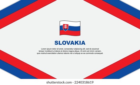 Slovakia Flag Abstract Background Design Template. Slovakia Independence Day Banner Cartoon Vector Illustration. Slovakia Illustration