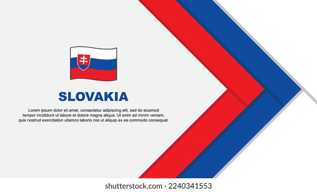 Slovakia Flag Abstract Background Design Template. Slovakia Independence Day Banner Cartoon Vector Illustration. Slovakia Template