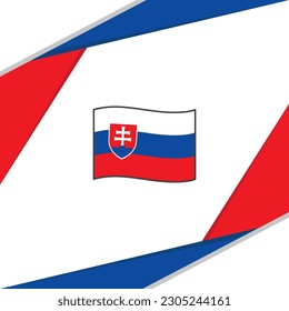 Slovakia Flag Abstract Background Design Template. Slovakia Independence Day Banner Social Media Post. Slovakia Background