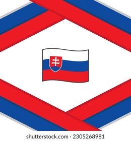 Slovakia Flag Abstract Background Design Template. Slovakia Independence Day Banner Social Media Post. Slovakia Illustration