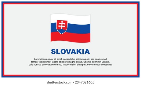 Slovakia Flag Abstract Background Design Template. Slovakia Independence Day Banner Social Media Vector Illustration. Slovakia Banner