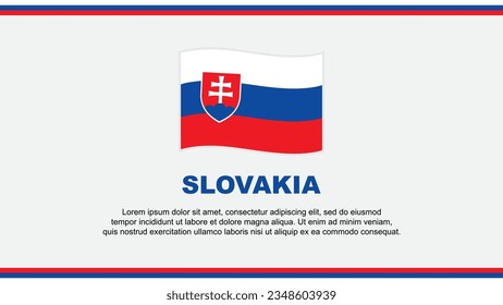 Slovakia Flag Abstract Background Design Template. Slovakia Independence Day Banner Social Media Vector Illustration. Slovakia Design