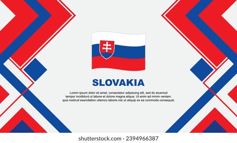 Vorlage für abstrakte Hintergrunddesigns der Slowakei. Slowakische Unabhängigkeitstag Banner-Vektorgrafik. Slowakei-Banner