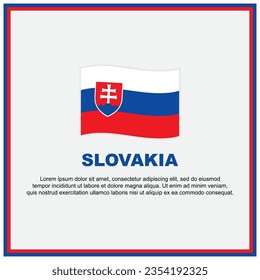 Plantilla de diseño de fondo de marca de Eslovaquia. Cartel del Día de la Independencia de Eslovaquia en medios sociales. Bandera de Eslovaquia