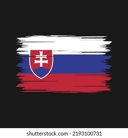 Slovakia Flag Brush. National Flag
