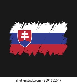 Slovakia Flag Brush. National Flag