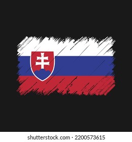 Slovakia Flag Brush Strokes. National Flag