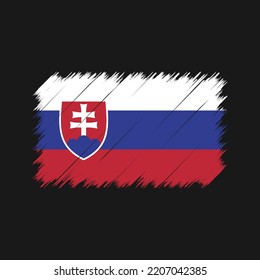 Pincel de bandera de Eslovaquia con pinzas