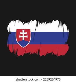 Pincel de bandera de Eslovaquia vector de golpes