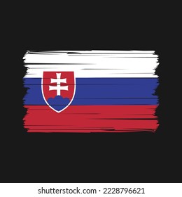 Ilustración del vector del pincel de bandera de Eslovaquia