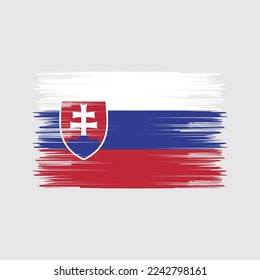 Ilustración del vector del pincel de bandera de Eslovaquia