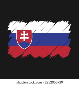 Ilustración del vector del pincel de bandera de Eslovaquia