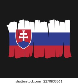 Ilustración del vector del pincel de bandera de Eslovaquia