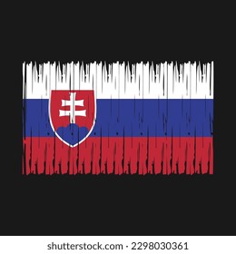 Ilustración del vector del pincel de bandera de Eslovaquia