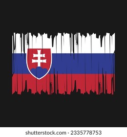 Ilustración del vector del pincel de bandera de Eslovaquia