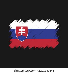 Slovakia Flag Brush Vector. National Flag