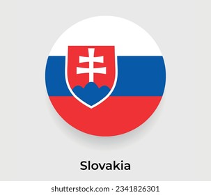 Slowakei Flaggenblase Kreis um Form Symbol Vektorgrafik