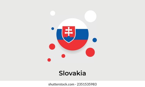 Slowakei Flaggenblase Kreis um Form Symbol bunte Vektorgrafik