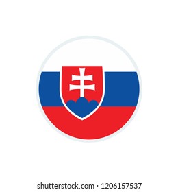 Slovakia flag. Slovakia circle flag.