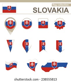 Slovakia Flag Collection, 12 versions