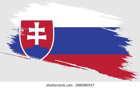 Bandera de Eslovaquia con textura gruesa