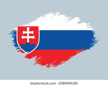 slovakia flag grunge vector design