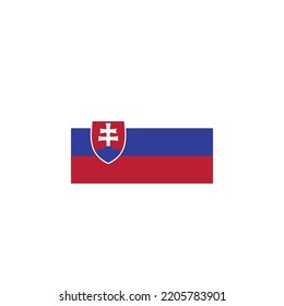 Slovakia flag icon flat style design. Slovakia flag vector illustration. isolated on white background.