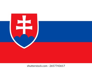 Ilustrador de banderas de Eslovaquia país banderas símbolo nación  
