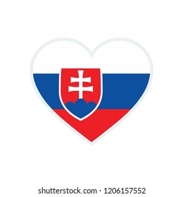 Slovakia flag. Slovakia love flag.