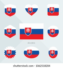 Slovakia flag. National flag of Slovakia. Slovakia vector flag button. Slovakia independence day.