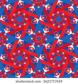 slovakia flag octagon pattern. geometric background for decoration. vector illustration