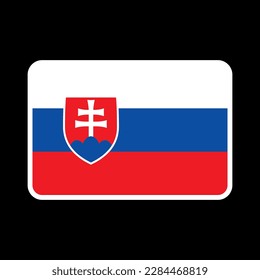 Slovakia flag, official colors and proportion. Vector illustration.