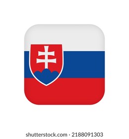 Bandera de Eslovaquia, colores oficiales. Ilustración vectorial.