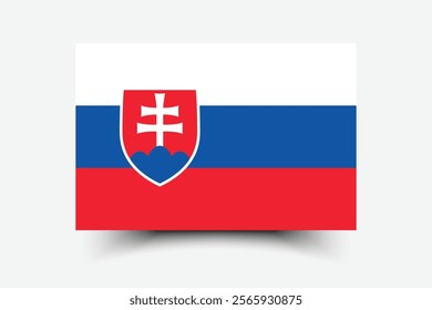 Slovakia flag official size and color standards vector illustration