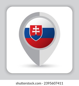 Icono de mapa de anclaje de marca Eslovaquia