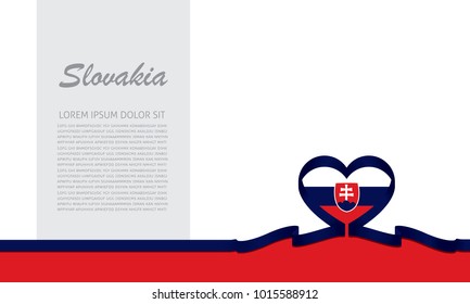 slovakia flag and ribbon