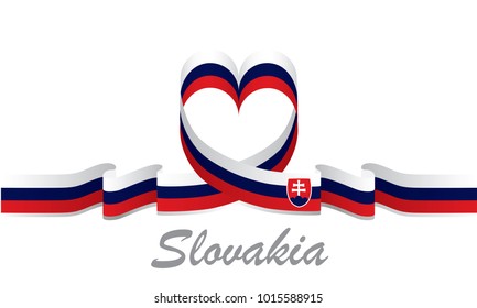 slovakia flag and ribbon