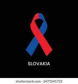  Slovakia flag ribbon vector design.