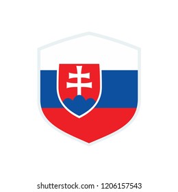 Slovakia flag. Slovakia shield flag.
