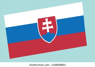 Slovakia flag simple illustration vector