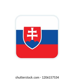 Slovakia flag. Slovakia square flag.