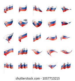 Slovakia flag, vector illustration