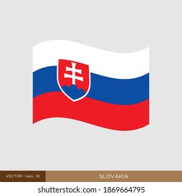 Plantilla de diseño de ilustración de vectores de bandera de Eslovaquia.