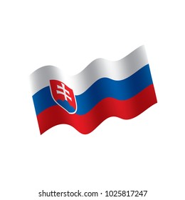 Slovakia flag, vector illustration on a white background